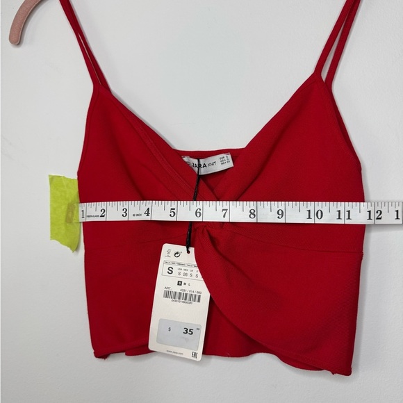 ZARA Red Knot Front Crop Top | NWT | Size S - Picture 8 of 8